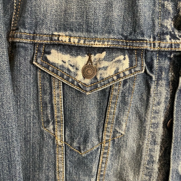 Mens Levi Strauss & Co Levis Red Tag Distressed Long Sleeve Jean Jacket 72334 - Picture 3 of 7